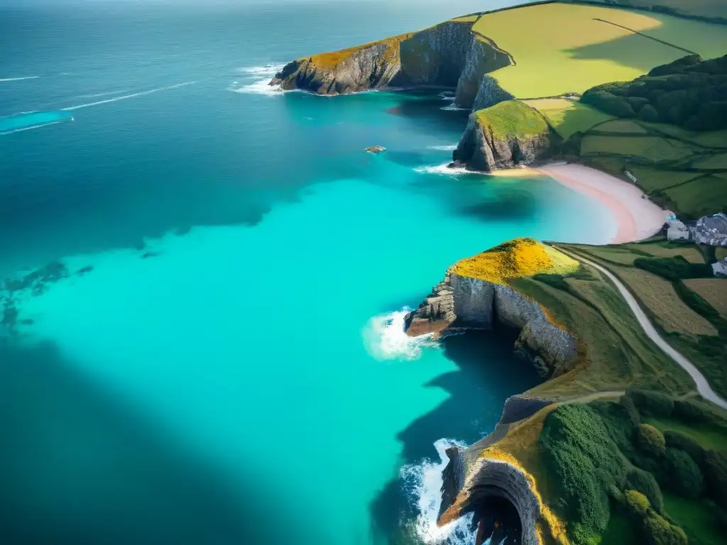 Costa de Cornwall: Acantilados dramáticos y aguas turquesas Acantilados dramáticos y el mar turquesa de Cornwall, efecto Brexit propiedades costeras