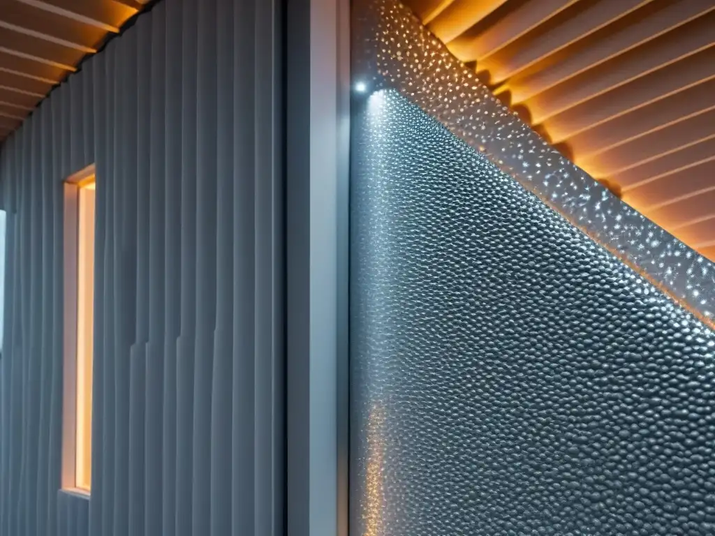 Aislamiento térmico de alta tecnología para casas de playa Aplicación de aislamiento térmico mar en casa de playa: tecnología futurista plateada