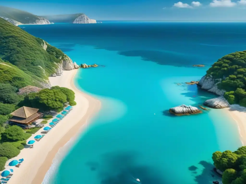 Costa paradisíaca 2023: aguas turquesas y playas doradas Alquiler vacacional costero tendencias 2023: Costa dorada con aguas turquesas y actividades playeras en un destino vacacional popular