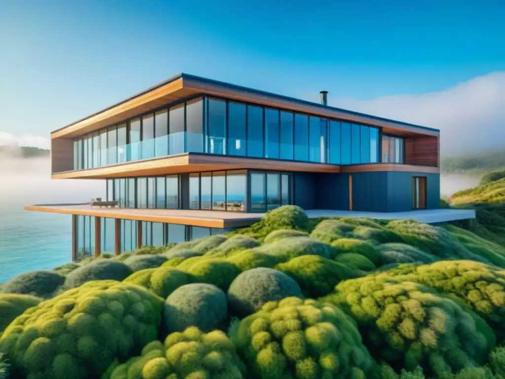 Arquitectura bioclimática costera integrada en la naturaleza Arquitectura bioclimática en entorno costero, integración perfecta con la naturaleza
