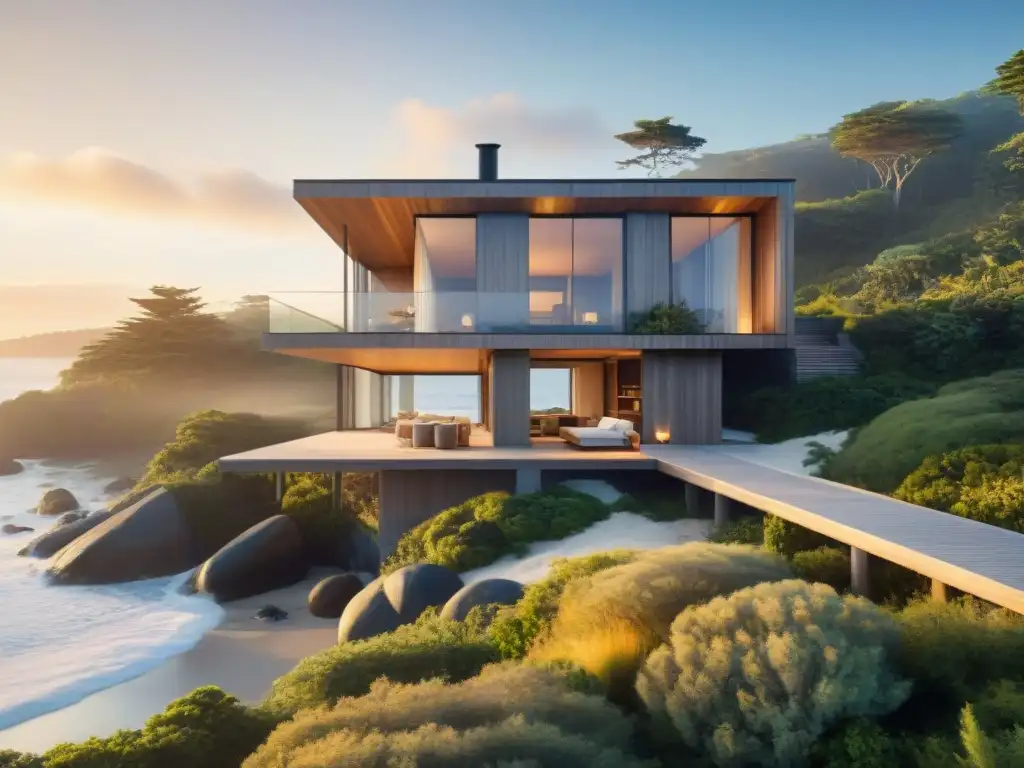 Refugio sostenible en armonía con la naturaleza Arquitectura sostenible integrada en la costa, Construcciones Bajo Impacto Visual Costa