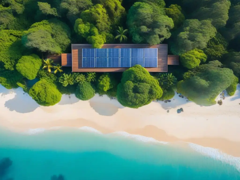 Paraíso ecológico: resort sostenible en bosque costero Arquitectura verde en ecoresorts costeros: diseño sostenible integrado en entorno natural exuberante