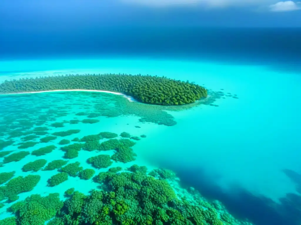 Arrecife de coral vibrante: belleza y fragilidad marina Un arrecife de coral vibrante lleno de vida marina, mostrando la belleza y fragilidad de los ecosistemas costeros afectados por el cambio climático