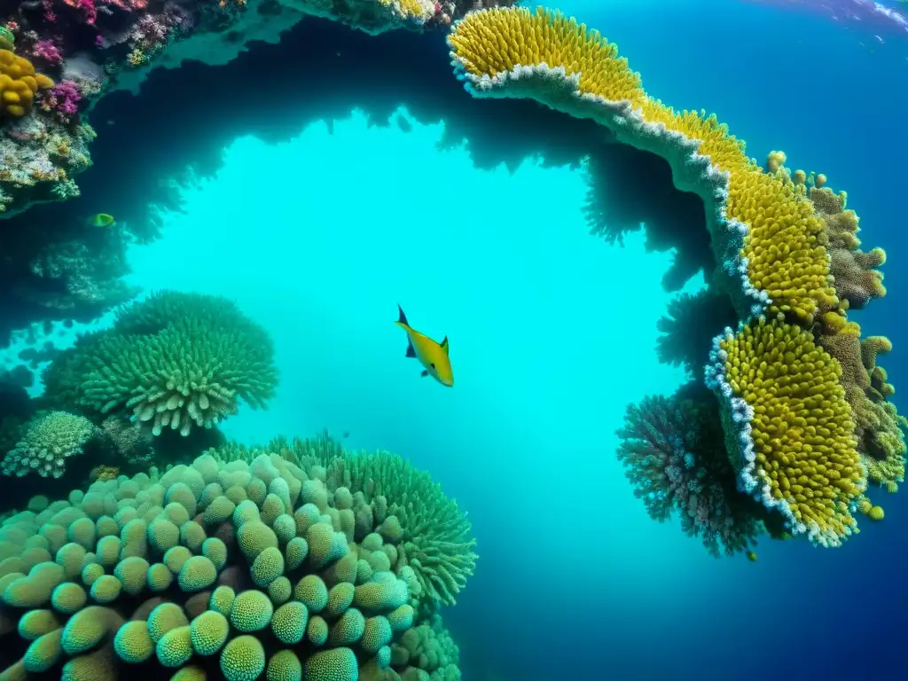 Arrecife de coral vibrante con especies marinas únicas Un arrecife de coral vibrante con especies endémicas en ecosistemas costeros