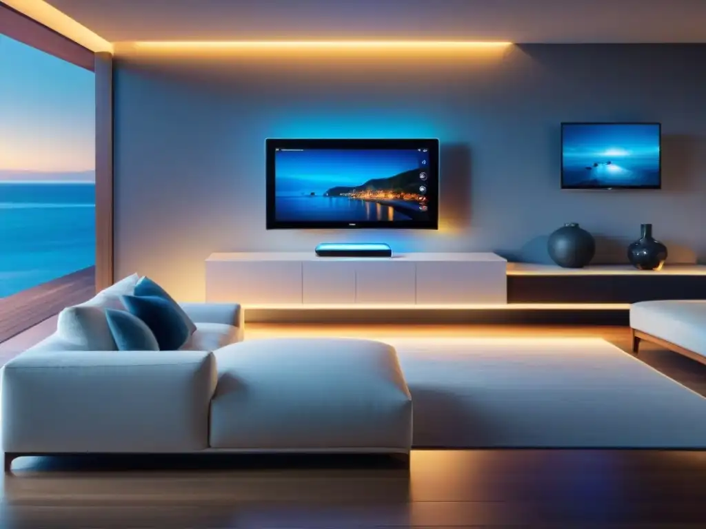 Smart Home: Tecnología y confort en una residencia costera Avanzado sistema domótico en hogar costero mejora señal internet, fusionando tecnología y comodidad