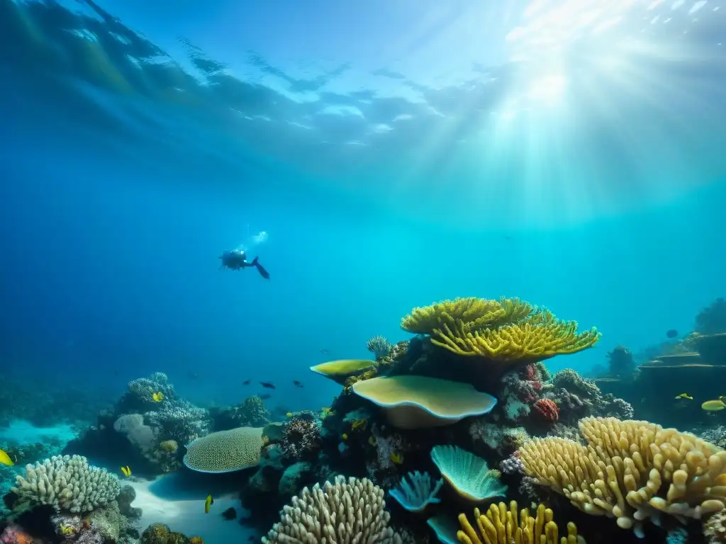 Arrecife de coral vibrante: belleza submarina Bello arrecife de coral submarino con vida marina vibrante