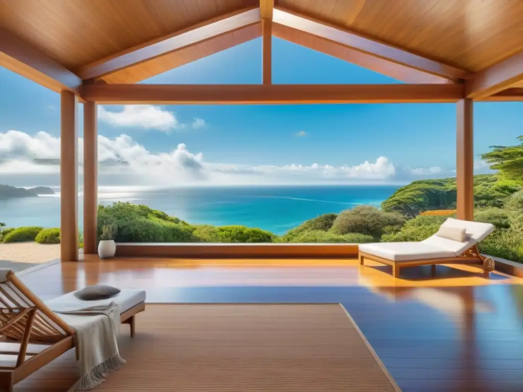 Casa de playa moderna y relajante con vistas al mar Casa en la costa bienestar: Moderna casa de playa con vistas panorámicas al mar, rodeada de naturaleza exuberante y tranquilidad