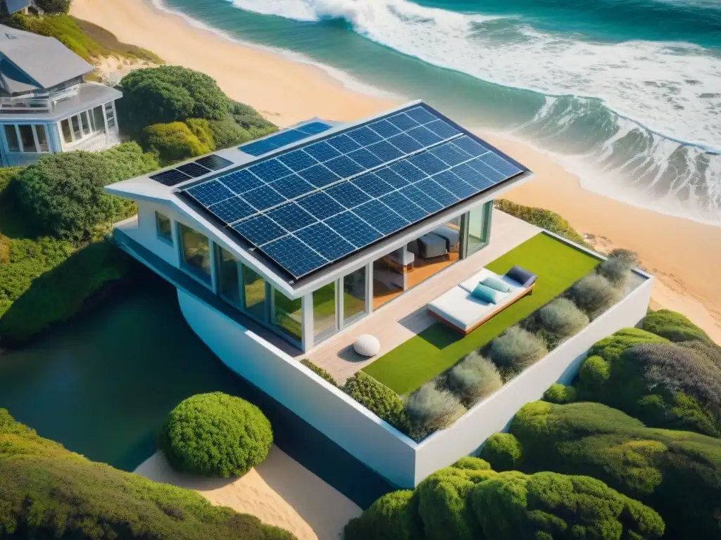 Propiedad en la playa con tecnología resistente al clima Casa moderna en la costa con soluciones domóticas resistencia ambiente costero