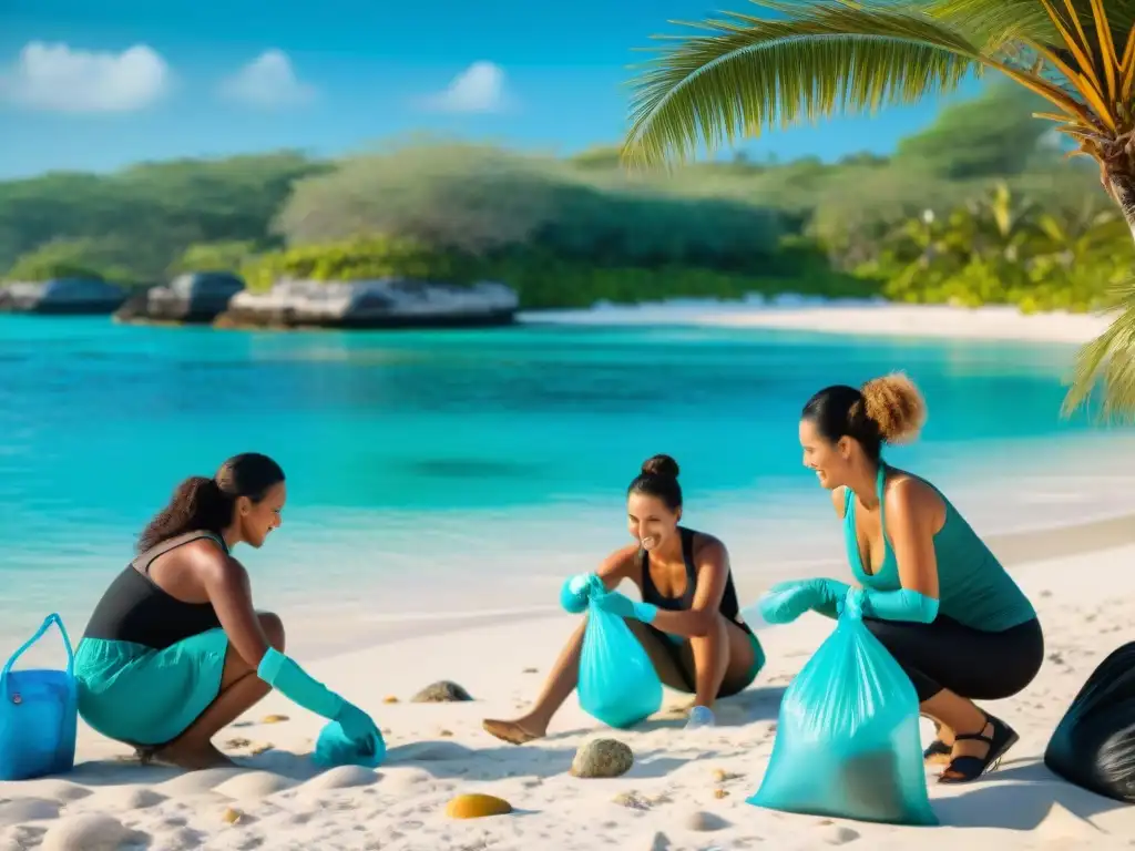 Unidos por un futuro limpio: limpieza de playa en Riviera Maya Una colaboración comunitaria vibrante en la Riviera Maya para el desarrollo sostenible