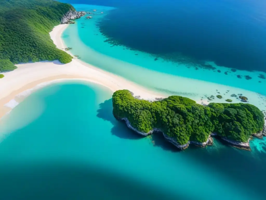 Paraíso costero: aguas turquesas, playas blancas y exuberante vegetación Consejos legales para comprar una propiedad costera: paisaje sereno con aguas turquesas, playas de arena blanca y exuberante vegetación