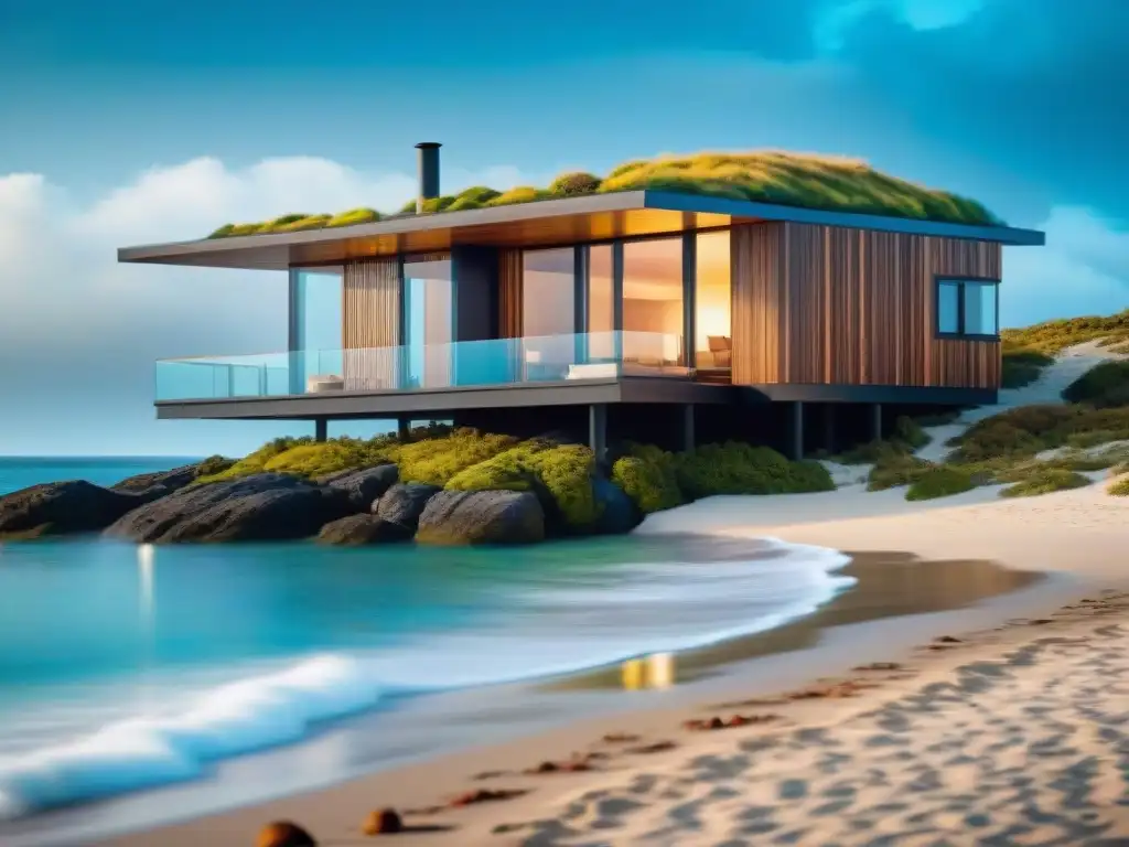 Edificio costero ecofriendly: diseño futurista integrado con la naturaleza Construcción costera eco amigable integrada con la naturaleza marina en un diseño futurista y sostenible