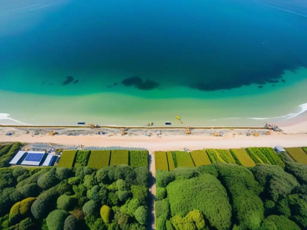 Construcción costera sostenible: innovación ecológica en acción Una construcción costera sostenible innovadora en armonía con la naturaleza