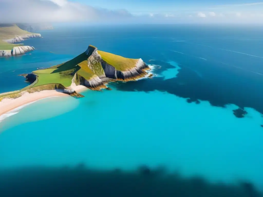 Costa impresionante del Reino Unido: postBrexit La costa del Reino Unido postBrexit: aguas turquesas y acantilados, reflejando el potencial de las propiedades costeras