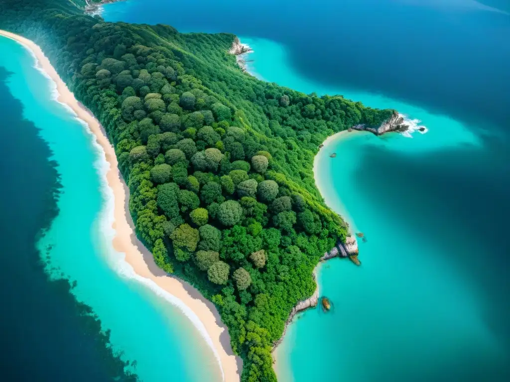 Costa paradisíaca: armonía entre naturaleza y urbanismo Costa virgen con aguas turquesas, playas de arena y exuberante vegetación