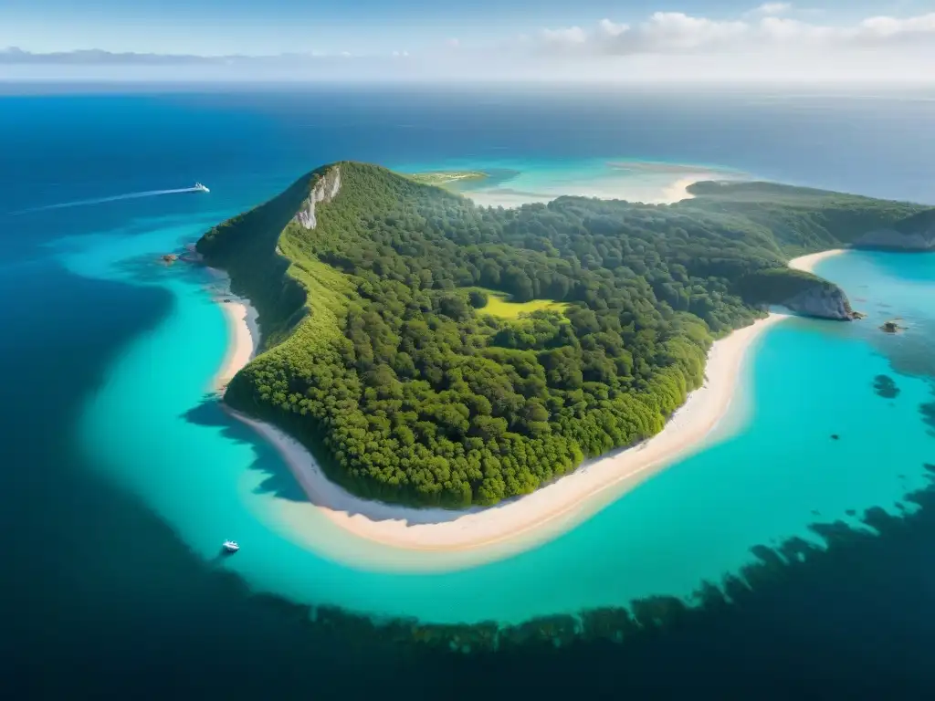 Costa paradisíaca: aguas turquesas y bosque verde Costa paradisíaca con aguas turquesa cristalinas y bosque verde, ideal para inversiones costeras sostenibles rentables