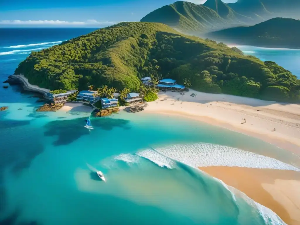 Costa paradisíaca: lujo y relax en playas de ensueño Costa paradisíaca con propiedades lujosas y verdes exuberantes, ideal para hipotecas para propiedades costeras