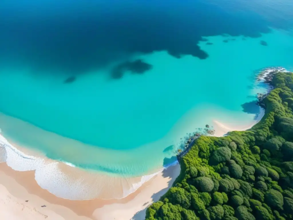 Costa paradisíaca: aguas turquesas, playas blancas y exuberante vegetación Una costa perfecta para geolocalización, con aguas turquesas y playas de arena blanca