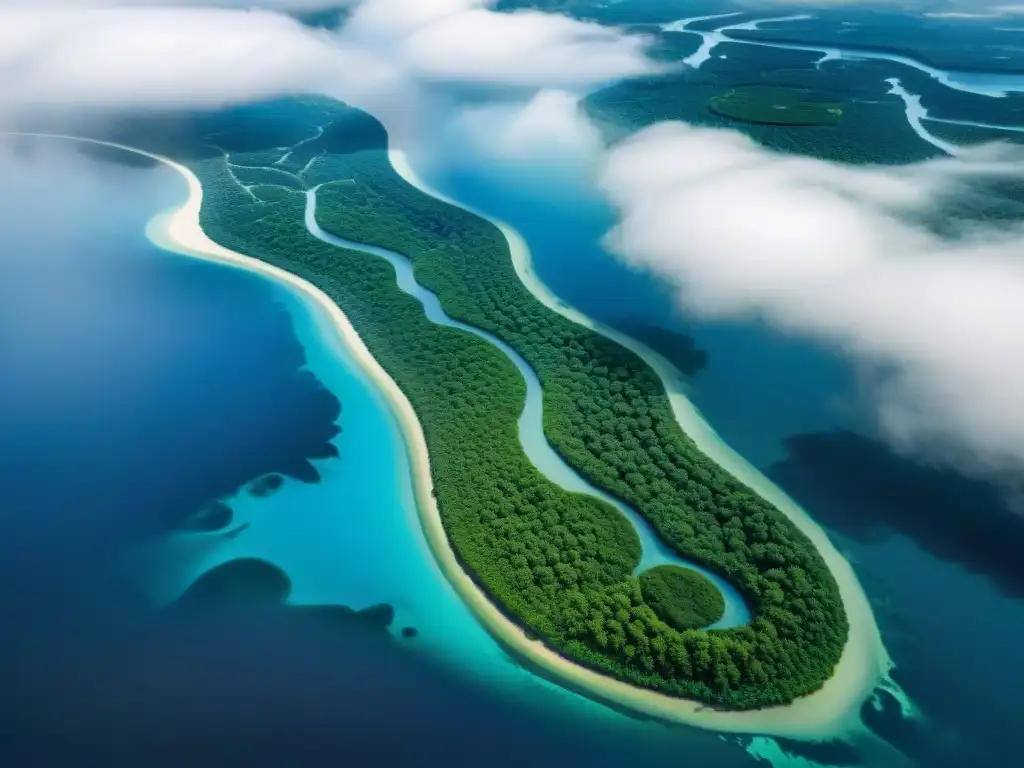 Delta majestuoso: belleza y fragilidad de ecosistemas vitales Protección de deltas: la delicada armonía entre tierra y agua en un sistema deltaico, muestra su belleza y vulnerabilidad