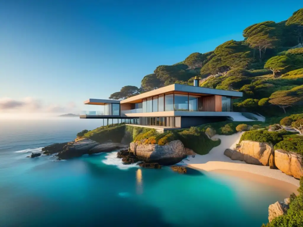 Propiedad costera innovadora: diseño moderno en acantilado Diseños de propiedades costeras innovadores: Una lujosa residencia en acantilado con estructuras en voladizo y vistas al mar