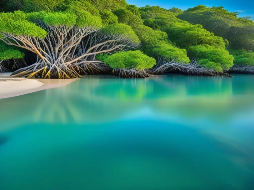 Armonía costera: río y mar en ecosistema exuberante Un ecosistema costero lleno de vida donde ríos y océanos se encuentran en perfecto equilibrio, reflejando armonía y diversidad