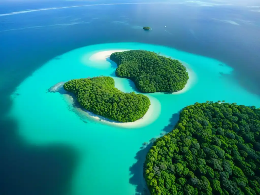 Paraíso costero: vida marina y conservación Un ecosistema costero vibrante con diversa vida marina y manglares verdes, destacando la importancia de la protección costera para bienestar humano
