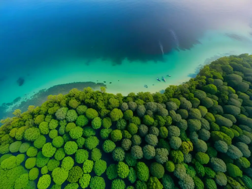 Ecosistema marino vibrante: delfines y coral en aguas cristalinas Un ecosistema costero vibrante con vida marina diversa y exitosas iniciativas de conservación
