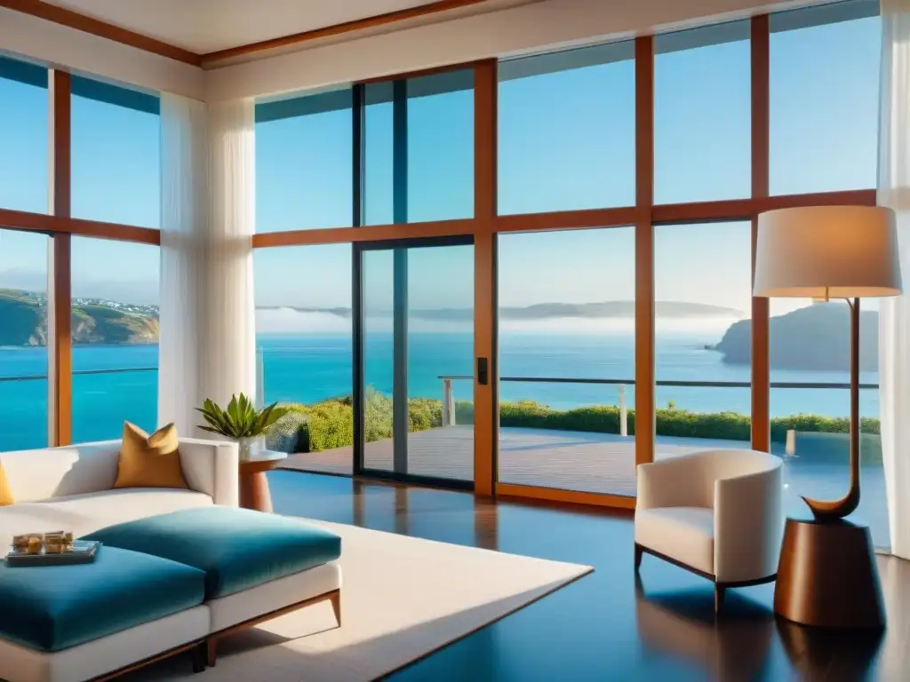 Diseño costero moderno con privacidad y vista al mar Elegante hogar costero con soluciones de privacidad innovadoras