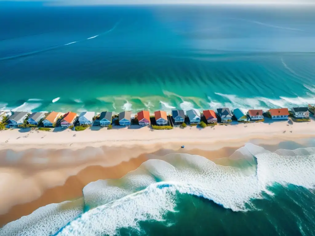 Inversión costera: mercado inmobiliario vibrante Escena vibrante de compra venta propiedades costeras en mercado inmobiliario, con clientes y agentes inmersos en interacciones frente al mar