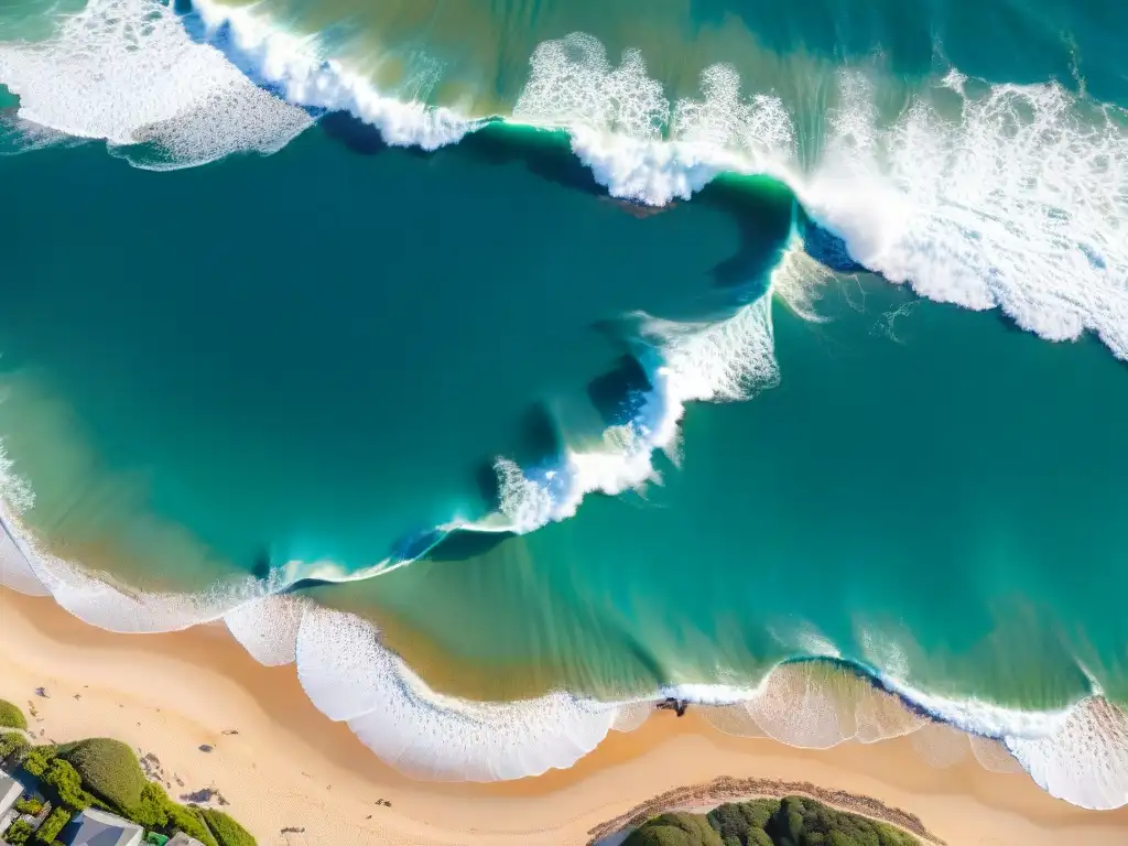Escultura de olas en la costa: arte y lujo fusionados Escultura costera junto a propiedades de lujo, fusionando arte con inversiones en propiedades costeras