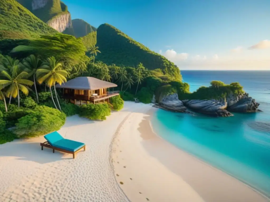 Paraíso costero: villa de lujo en playa al amanecer Espectacular alquiler vacacional propiedades costeras 2023 en una playa paradisíaca al amanecer