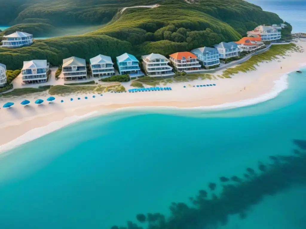 Costa de ensueño con villas y playas doradas Espectacular vista aérea de las mejores propiedades costeras en Booking