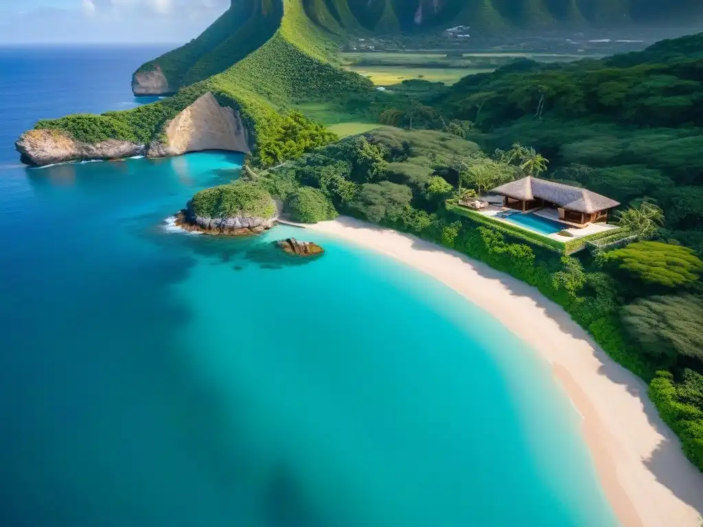 Exclusiva villa de lujo en paraíso costero privado Una exclusiva propiedad costera privada entre acantilados verdes y aguas turquesas