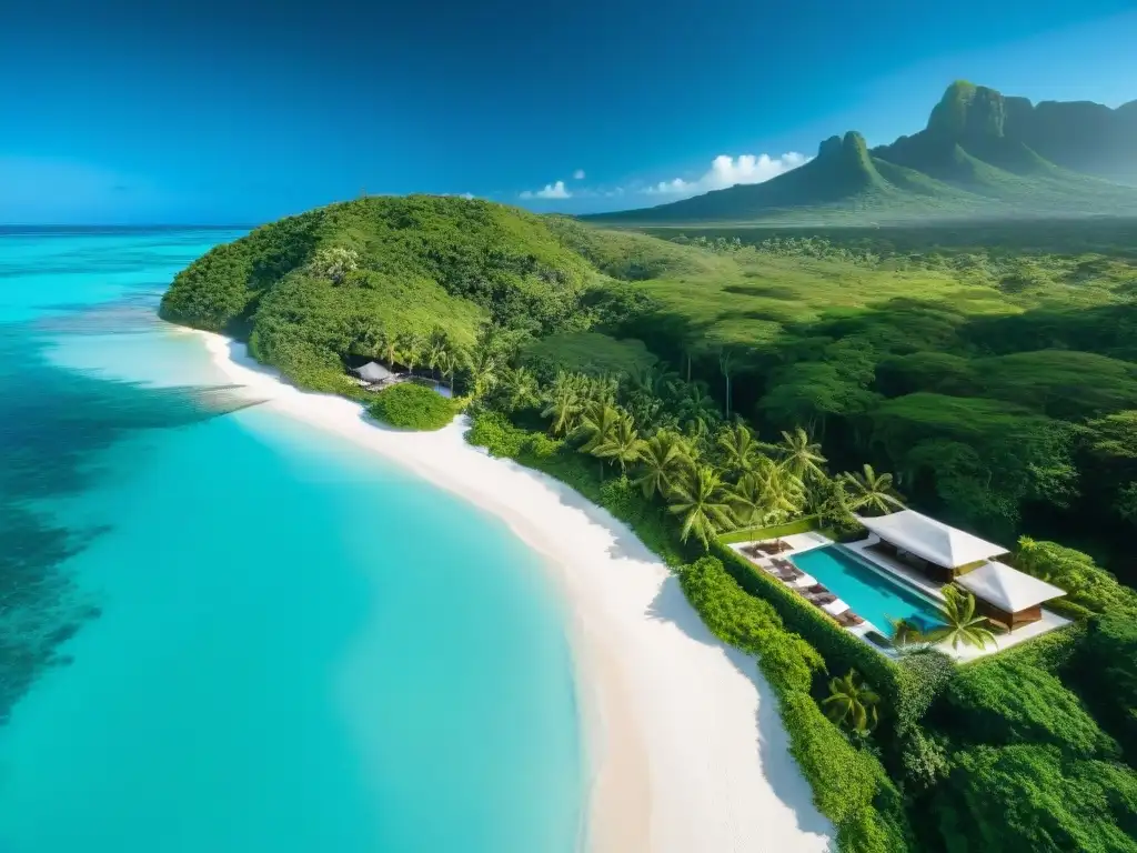 Propiedad de lujo en el Caribe: paraísos exclusivos Exclusivas propiedades costeras del mundo en el Caribe: villa moderna, piscina infinita y playa paradisíaca