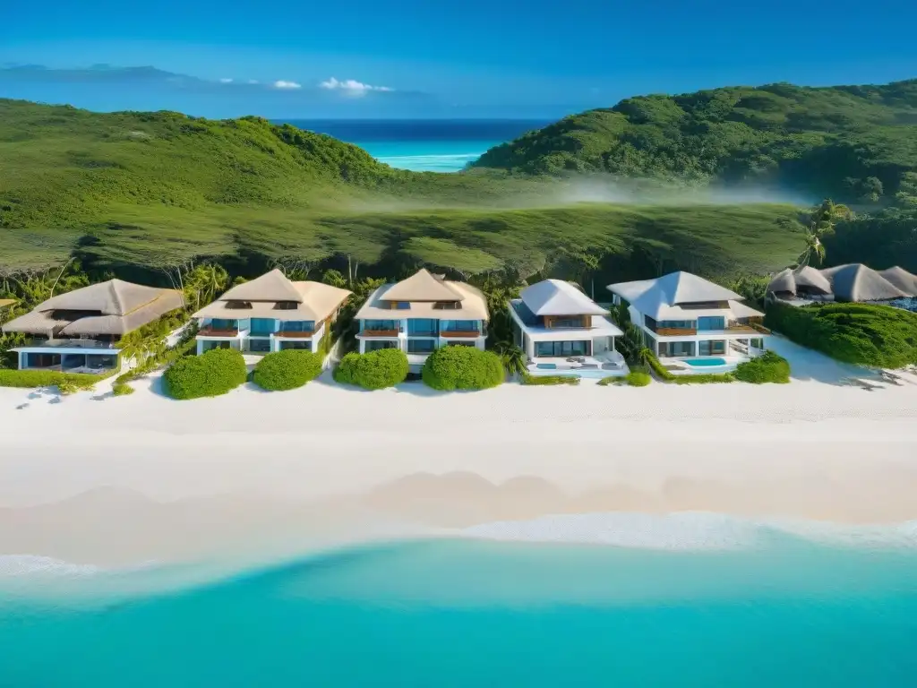 Propiedades de lujo frente al mar: exclusividad y belleza natural Exclusivas propiedades frente al mar valor con playa de arena blanca y aguas turquesas cristalinas, lujo y belleza natural