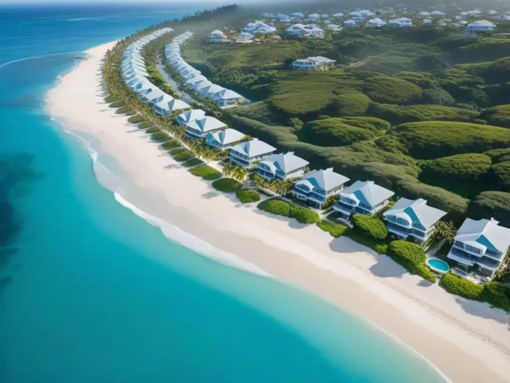 Paraíso costero: playas doradas y aguas turquesas Financiamiento para propiedades costeras: Paraíso costero con aguas turquesas y playas doradas, resorts de lujo y palmeras tropicales