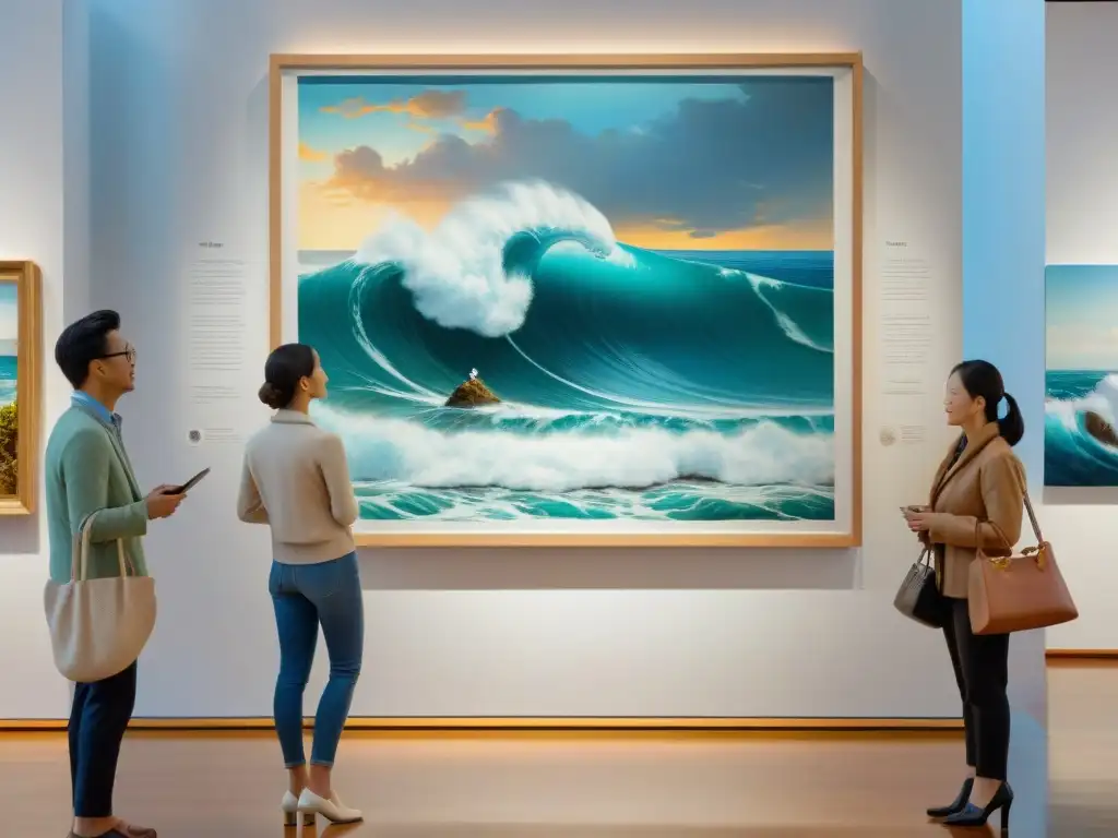 Galatea Costera: Arte y Naturaleza en Armonía Una galería de arte costero llena de vida, con una colección diversa de obras inspiradas en el océano