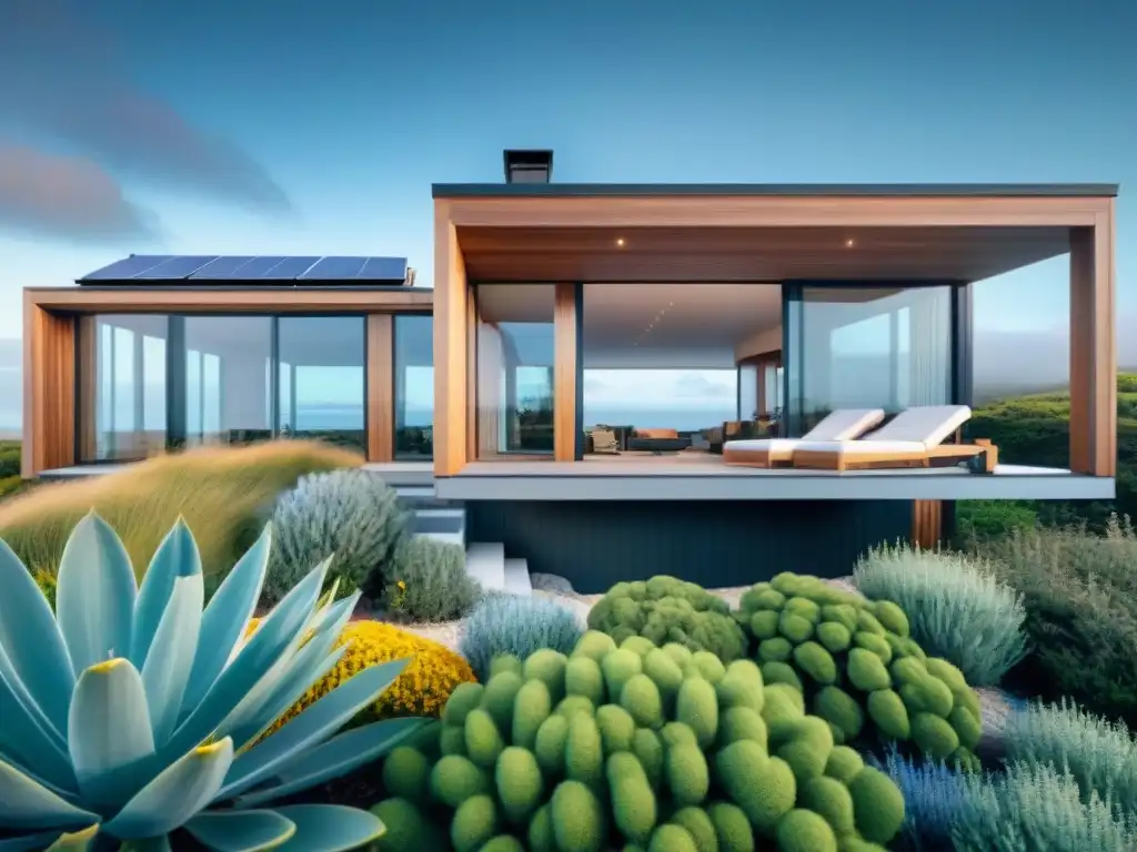 Diseño minimalista de casa costera sostenible Hermosa casa costera de diseño minimalista con elementos sostenibles y armonía con el entorno costero