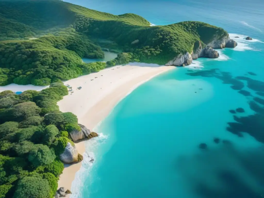Paraíso costero: aguas turquesas y arena dorada Hermosa propiedad costera, aguas turquesas y playa de arena, rodeada de exuberante vegetación