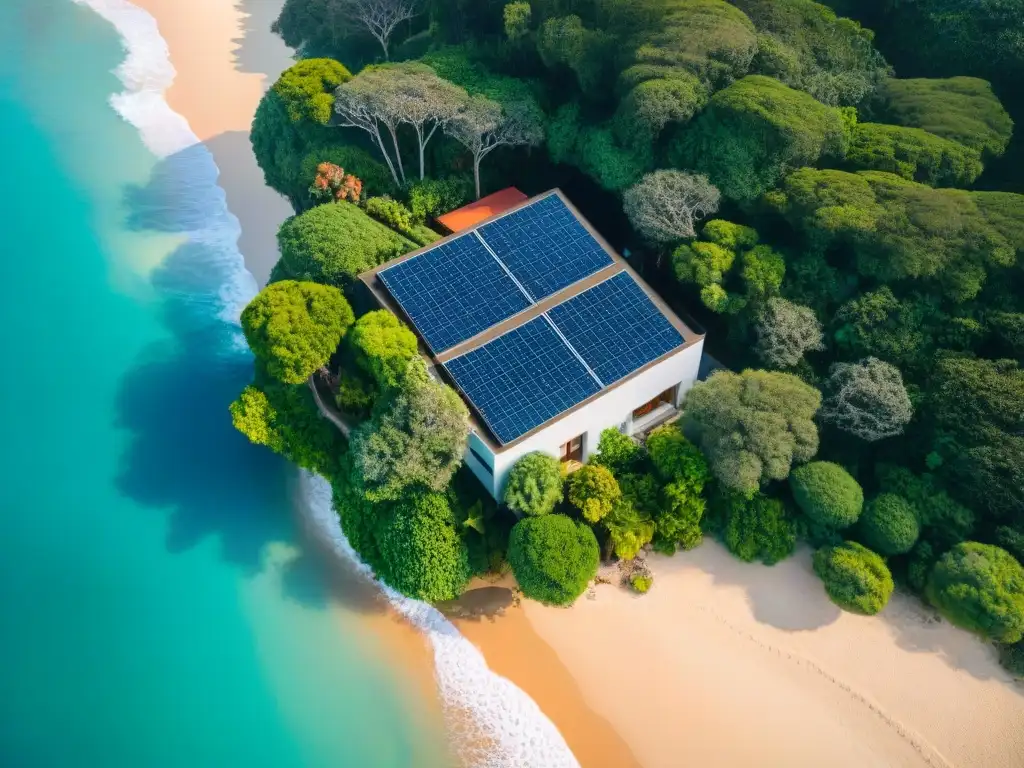 Propiedad costera eco-friendly: lujo sostenible junto al mar Hermosa propiedad costera rodeada de exuberante vegetación, con playa y elementos sostenibles