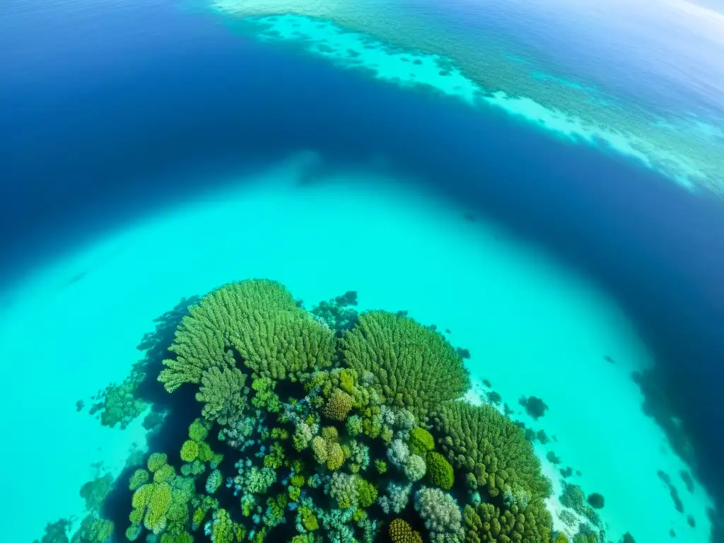 Arrecife de coral vibrante: vida marina en aguas turquesas Hermoso arrecife de coral vibrante en aguas turquesas, vida marina colorida