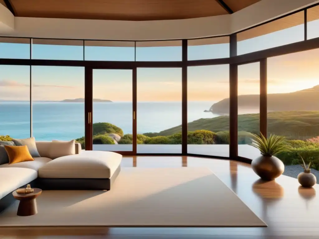 Residencia costera moderna con vistas al mar Un hogar costero moderno y espacioso con vistas panorámicas al mar, diseño elegante y decoración náutica