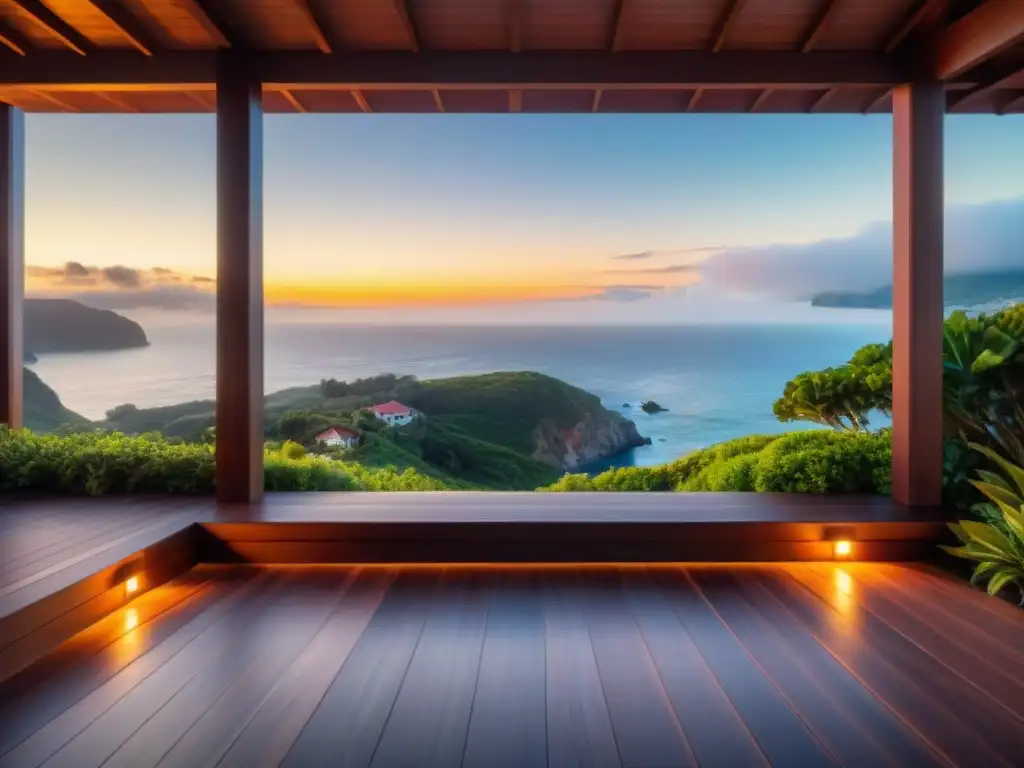 Casa costera al atardecer: serenidad y belleza frente al mar Hogar costero sereno al atardecer con seguros y financiación disponibles