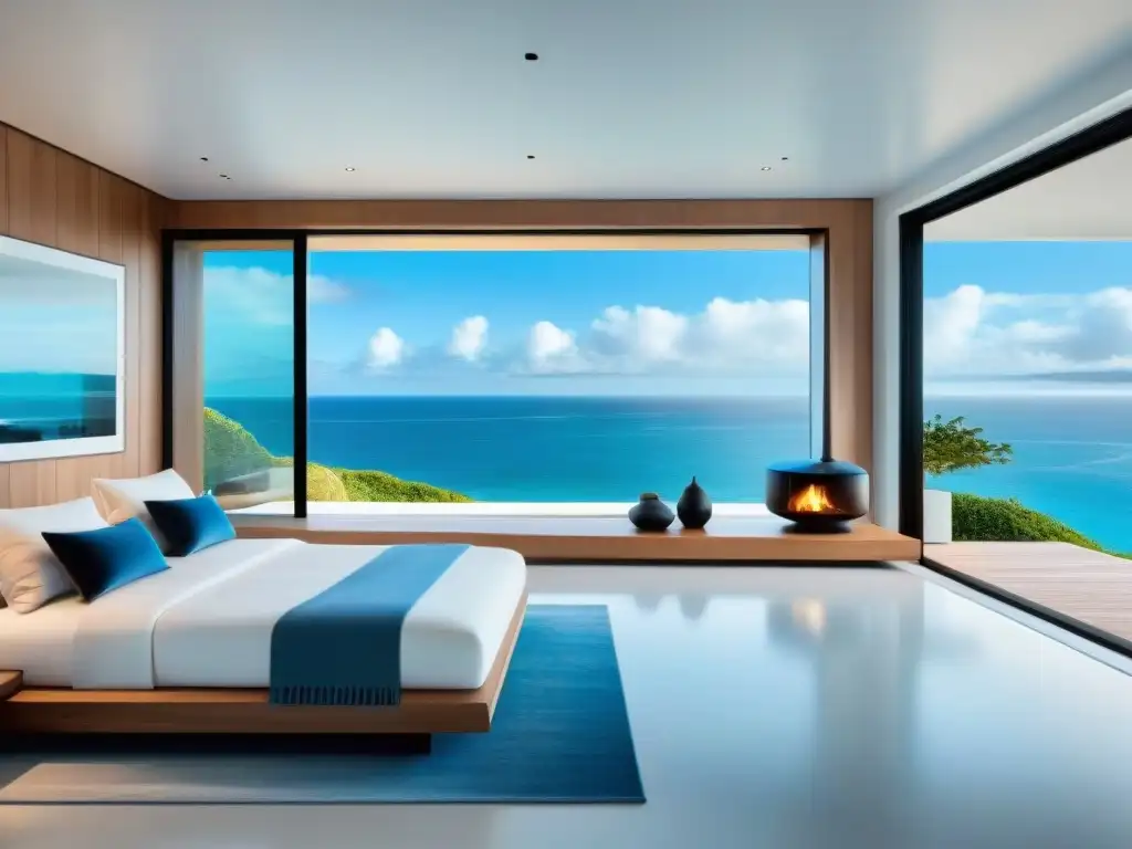 Smart home de lujo en casa costera con vista al mar Un hogar costero con soluciones domóticas modernas y elegantes integradas en su diseño, con vista al mar