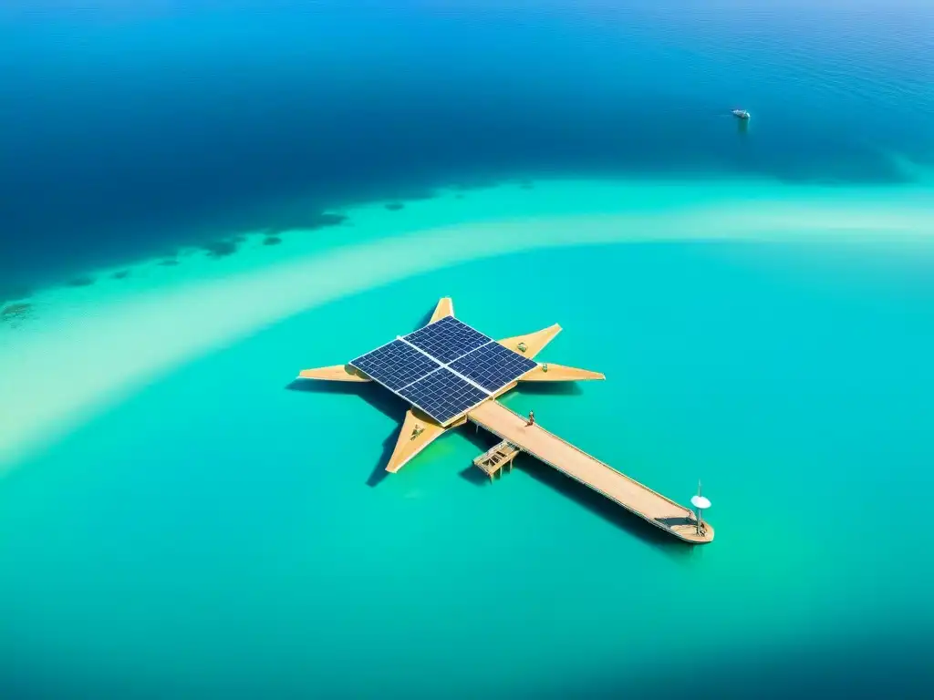 Hotel ecológico flotante: lujo sostenible junto a delfines Hotel flotante eco-amigable con tecnologías sostenibles en turismo costero