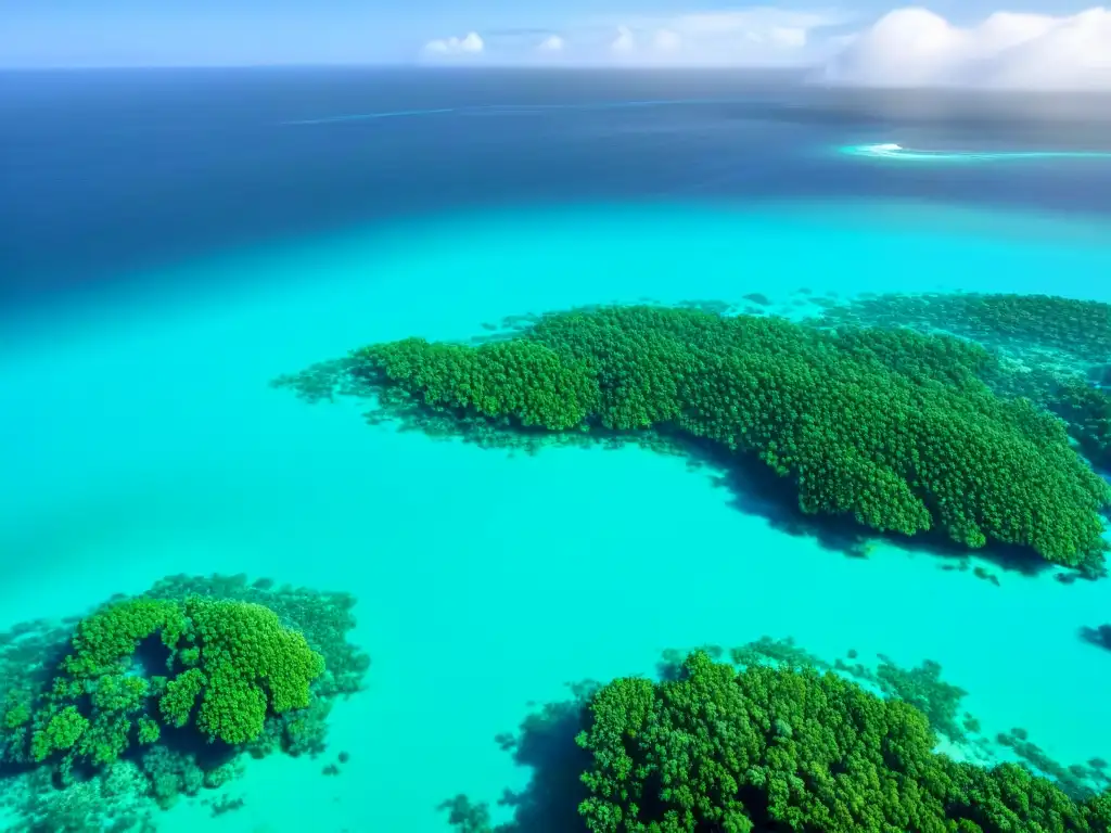 Arrecife de coral vibrante: belleza y conservación marina Un impresionante arrecife de coral vibrante lleno de vida marina colorida, sobre aguas turquesa cristalinas
