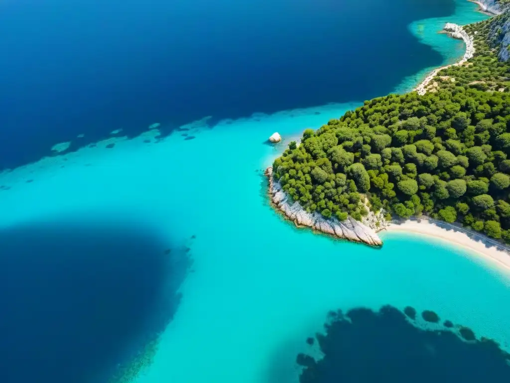 Costa de Dalmacia, Croacia: aguas turquesas y paisajes impresionantes Impresionante costa de Dalmacia con propiedades costeras en el Adriático