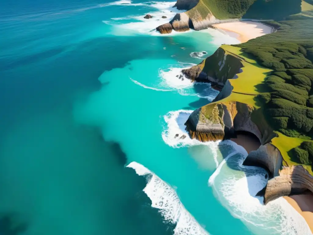 Costa salvaje: impacto de la erosión costera Impresionante costa erosionada por olas poderosas