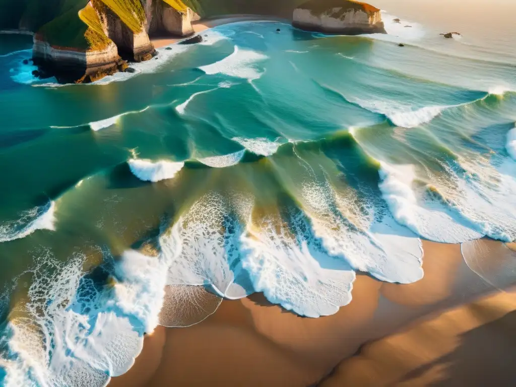 Costa erosionada: impacto del cambio climático Impresionante erosión costera por el cambio climático en propiedades costeras