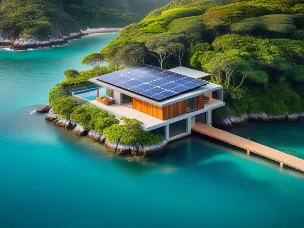 Casa ecológica costera: armonía sostenible junto al mar Impresionante hogar costero ecofriendly con financiación verde, rodeado de exuberante naturaleza y aguas cristalinas
