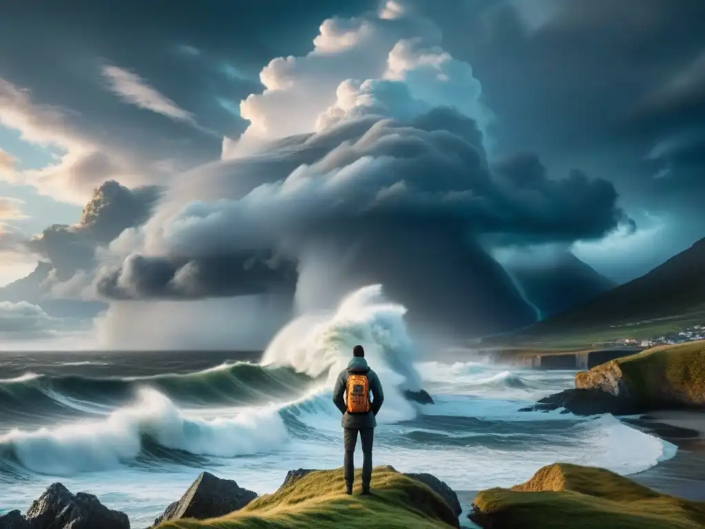 Tormenta costera: poder y protección Impresionante tormenta costera ilustra la importancia de los seguros costeros para proteger hogares